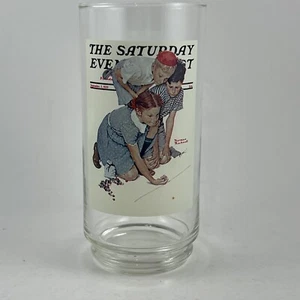 VTG 1981 Norman Rockwell The Saturday Evening Post Glass #1 Knuckles Down Arby’s - Picture 1 of 14