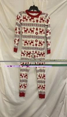 Hanna Andersson Unisex Size 8 130cm Dear Deer Christmas Long Johns Pajama Set - Image 1 of 4
