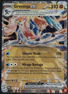 Greninja EX 106/167 - Metal Twilight Masquerade Ultra Rare Pokemon TCG - NM Card - Picture 1 of 2