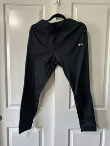 UNDER ARMOUR Jogger donna sciolto - nero tinta unita - taglia media - Foto 1 di 8