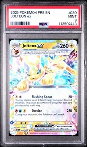 2025 POKEMON PRE EN-PRISMATIC EVOLUTIONS #030 JOLTEON EX PSA 9 - Picture 1 of 2
