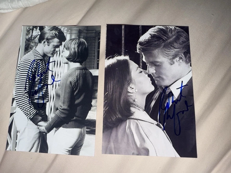 autographed Robert Redford and natalie wood photo - Image 1 of 1