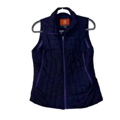 Merrell Women’s Navy And Indigo Quilted Full Zip Thinsulate Vest, Size L, EUC - Image 1 of 4