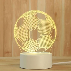 3D Acryl Fußball Lampe 4er Set Love Herzen Liebe Elch Weihnachtsbaum Ball WM - Bild 1 von 7