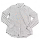 7 For All Mankind Linen Blend Shirt Mens Size Medium Light Gray Button Up Casual
