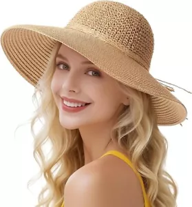 Beach Hats for Women,Straw Hat, Sun Hats for Women UPF 50+ UV Protection, Beach - Picture 1 of 7