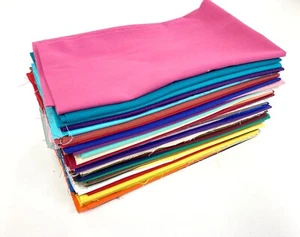 Plain Patchwork Cotton Fabric Solid Crafting Quilting Craft Dress Material - Picture 1 of 73