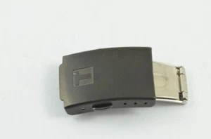 Tissot Vintage Steel Bracelet Folding Clasp 19mm T049410 Black PVD PR100 - Picture 1 of 2