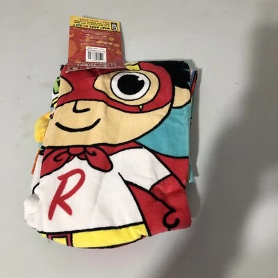 Toalla de Playa Ryan's World Grande 28" x 58" Algodón Rojo Titan Combo Panda Gus Rex Foto 1 de 3