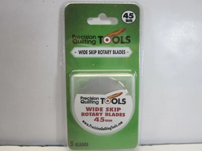 Precision Quilting Tools 45mm Wide Skip Rotary Blades 5 Count (Brand New Sealed) - Image 1 of 3