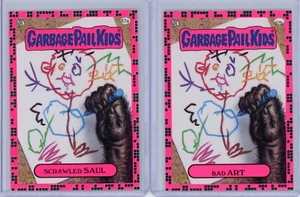 Garbage Pail Kids Flashback 2 SCRAWLED SAUL & BAD ART Pink Parallel 67A/B - Picture 1 of 1