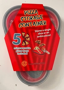 New Pizza Storage Container 5 Microwavable Trays Stores Entire Pizza Collapsible - Picture 1 of 6
