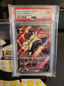 2021 Pokemon SWSH FA/SS URSHIFU V Battle Styles PSA 9 #150 Mint Sword Shield - Picture 1 of 2