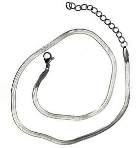 collana choker snake collare acciaio inox colore argento misura 35+5 cm donna - Foto 1 di 3