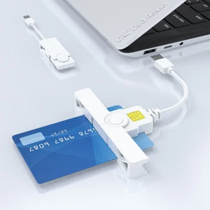 USB2.0/Type-C Smart Card Reader CAC Reader Compatible for Windows/ OS/Android - Afbeelding 1 van 17