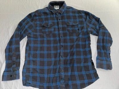 Split Co. California Mens XXL Blue/Gray Flannel Check Button Down *Runs Small - Image 1 of 4