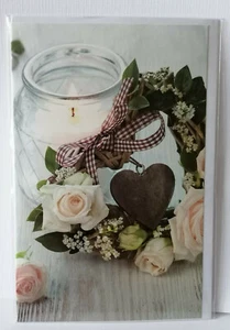 1x Doppelkarte Neutral Valentinstag Verlobung Hochzeitstag Geburtstagskarte usw - Bild 1 von 1