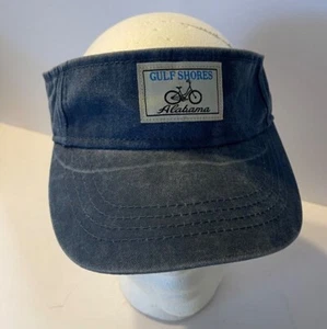 Gulf Shores Alabama Visor Unisex Adjustable Zip Back Blue - Picture 1 of 9