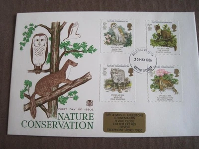 GB 1986 Nature Conservation on 'Stuart' FD enhanced covers....30' - Image 1 of 2