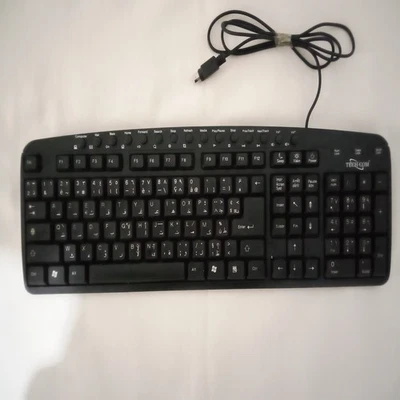 Old Vintage Tech-Com Mechanical Terminal Computer Keyboard Wired PS/2 Tested - Image 1 of 4