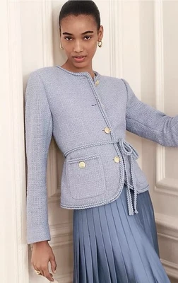 Ann Taylor Tweed Belted Jacket Size 2 - sold out online - Image 1 of 4