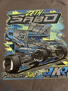 Zeth Sabo, 23, Fremont, OH,, 410 Dirt Track Sprint Car, 2XL gray hoodie. - Picture 1 of 6