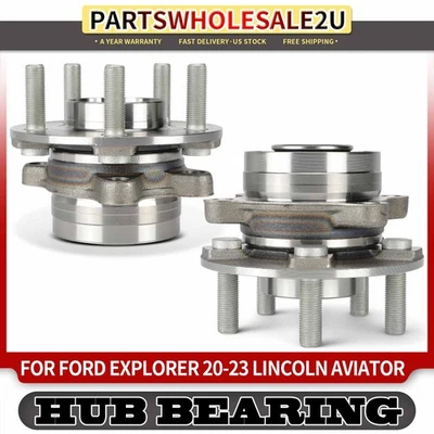 2x Front Wheel Hub & Bearing Assembly for Ford Explorer 2020-2023 Lincoln RWD - Image 1 of 4