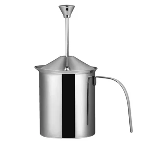 Espumador de leche de acero inoxidable jarra de café espresso espumador - Imagen 1 de 12