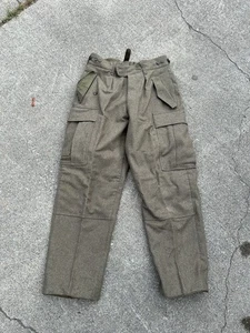 Pantalones de Carga de Lana Pesada del Ejército Alemán K. Begemann Años 60 De Colección 32 x 30 - Imagen 1 de 3
