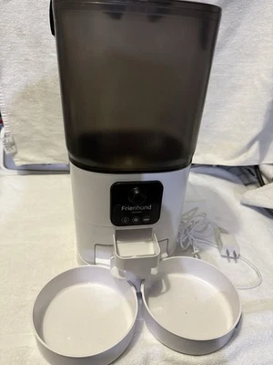 Alimentador Automático para Gatos, Alimentador Inteligente para Mascotas Dispensador de Alimentos para Gatos y Perros 2 Cuencos Blanco Foto 1 de 4
