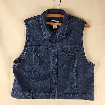 Vintage Pendleton Knockabouts Blue Denim Button Up Vest  Women's Sz 14 USA MADE - Image 1 of 4