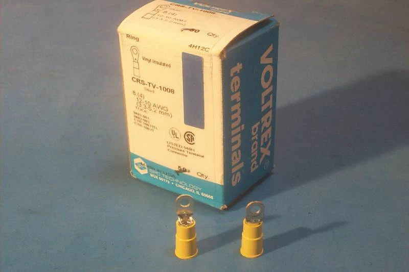 (97) Terminales de anillo aislado de vinilo Voltrex CRS-TY-1008 Foto 1 de 1