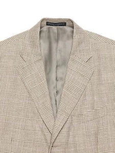 POLO Ralph Lauren Flax Wool Sport Coat Glen Plaid 42L Italy - Picture 1 of 9