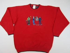  Suéter North Wales Para Hombres Rojo Golf LS NUEVO CON ETIQUETAS DE COLECCIÓN Talla XL Sudadera  - Imagen 1 de 8