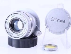 Super Rare Konishiroku Early type Hexer 50mm F/3.5 collapsible Leica L39 Lens - Picture 1 of 12