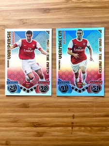 MATCH ATTAX 2010 2011 R.Vanpersie , T.Vermaelen MAN OF THE MATCH ARSENAL - Picture 1 of 3