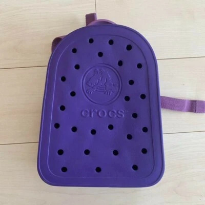 Crocs Backpack Zipper Kids Mini Book Bag Purple White - Image 1 of 4
