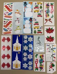Vintage Mrs Grossmans Aufkleber Weihnachten Schneeflocken Bänder Autos Schneemann #16 - Bild 1 von 5