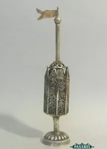 Caja de especias Continental de plata y filigrana Besamim ca 1900 - Imagen 1 de 4