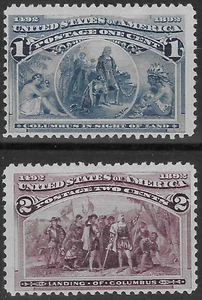 USA 1893. 1c, 2c. FINE MNH. OF FINE AND FRESH APPEARANCE. SG. 235, 236. (D190) - Picture 1 of 2