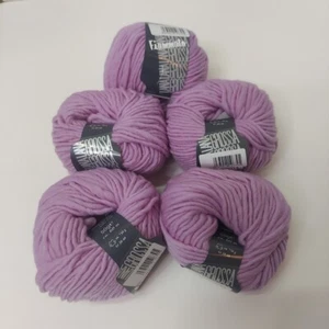 5 Cakes Lana Grossa Fiammato Yarn Color 10 Light Purple Lilac 50g Each 100% Wool - Picture 1 of 8