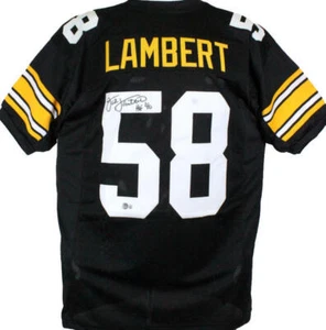 Jack Lambert Autographed Black Pro Style Jersey w/HOF-Beckett W Hologram *Black - Picture 1 of 3