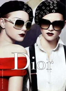 2008 Craig McDean Jessica Stam Kasia Struss gafas 1 página anuncio de revista - Imagen 1 de 1