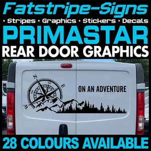 passend für Nissan Primastar Kompass Berg Grafik Aufkleber Campervan Day Van - Bild 1 von 2