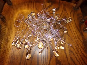 CLEAR HANDBLOWN GLASS DROPS 3 SIZES APPROX30 - Picture 1 of 2
