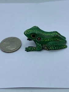 Vintage Small Speckled Frog Figurine Collectable 1.5 Inches Hard To Find - Picture 1 of 6