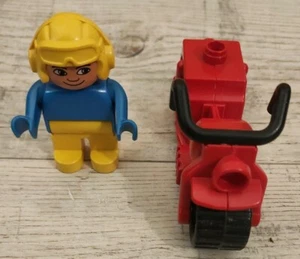 Vintage Lego Duplo 2612 rotes Motorrad mit Original Figur komplett - Bild 1 von 4