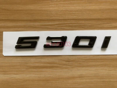 Gloss Black 3D ABS Letters Trunk 530i Emblem Rear Badge for BMW 2017-2022 530i - Image 1 of 4