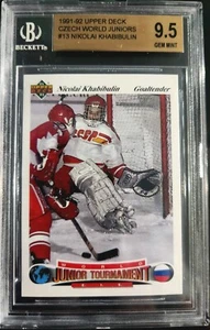 1991-92 UPPER DECK CZECH NIKOLAI KHABIBULIN RC BGS 9.5 GEM MINT - Picture 1 of 2