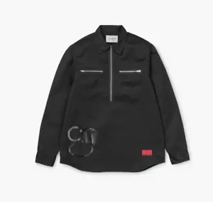 Carhartt WIP x Slam Jam SJ Minute Hombres Camisa Chaqueta Negra Rígida RARA - TALLA S - Imagen 1 de 6